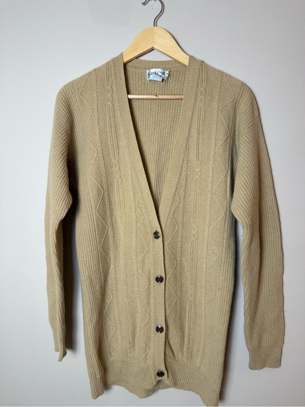 Saint-Cyr Lambswool Angora Cable Knit Cardigan Size M